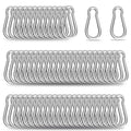 Carabiner, Heavy Duty Galvanized Steel Spring Snap Hook Carabiner Clips by High-PQ