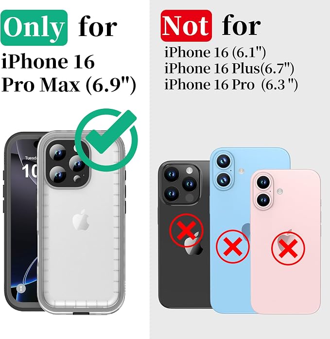Cozycase for iPhone 16 Pro Max Case Waterproof - Image 2