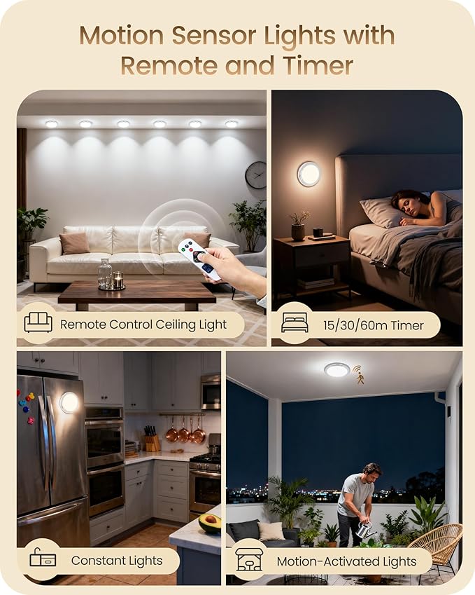 Rechargeable Motion Sensor Ceiling Light - Image 6