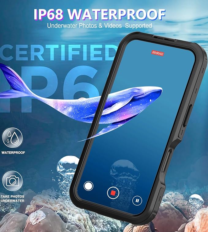 for iPhone 16 Case Waterproof, Full Body Underwater Dustproof Shockproof Case - Image 5