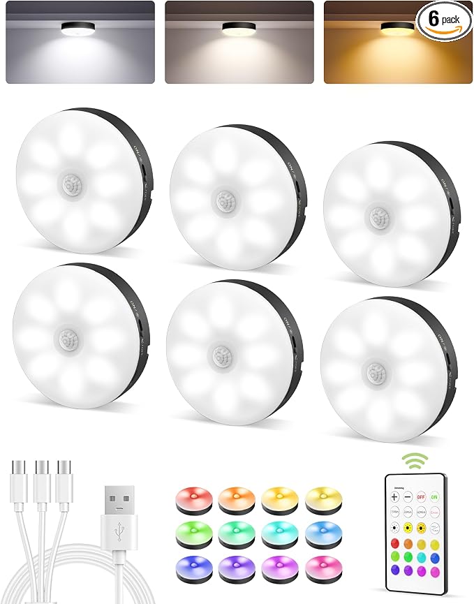 EZVALO Under Cabinet Lighting, 1000mAh Rechargeable Puck Lights by EZVALO