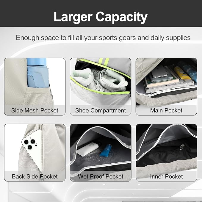 Hoedia Sports Drawstring Backpack - Image 3