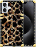 Compatible with iPhone 16 Plus Case, Seamless Gold Chain Leopard Luxury Golden by Unknown