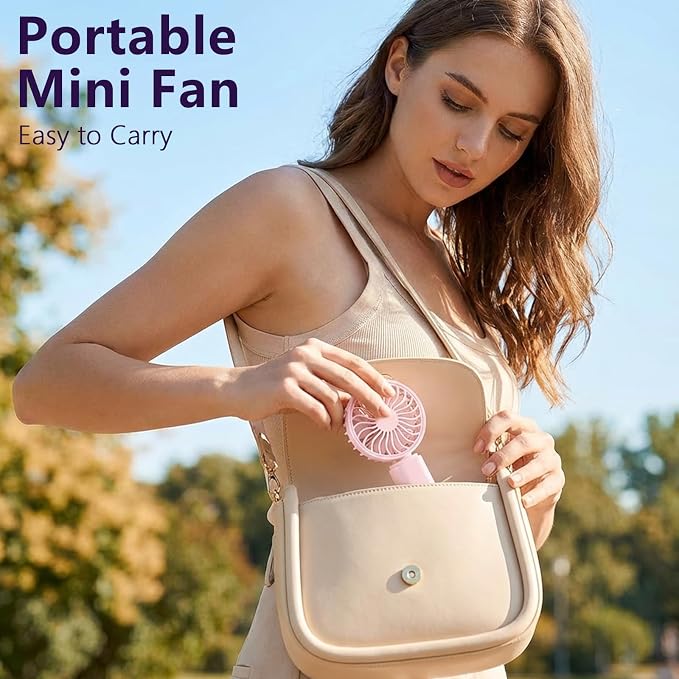 JODNO Mini Portable Handheld Fan 4-Pack, USB Rechargeable Battery Powered Small - Image 5