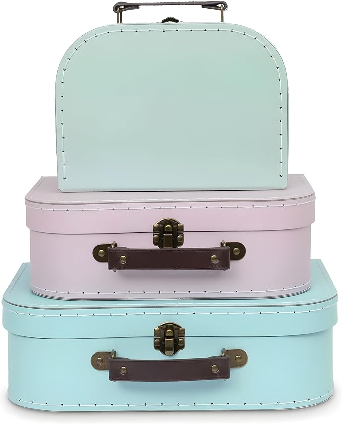 Jewelkeeper Paperboard Suitcases by Jewelkeeper