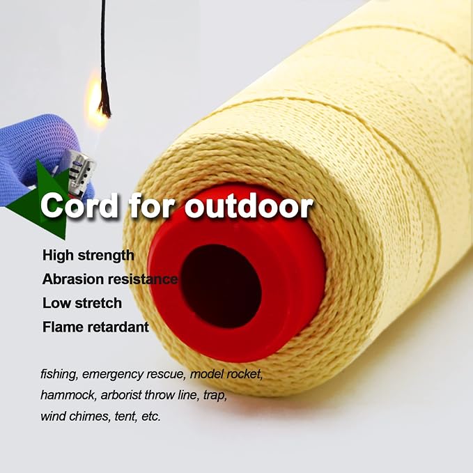 9KM DWLIFE Braided Kevlar Cord, 100lb~2000lb, High Tensile Strength, Flame - Image 6