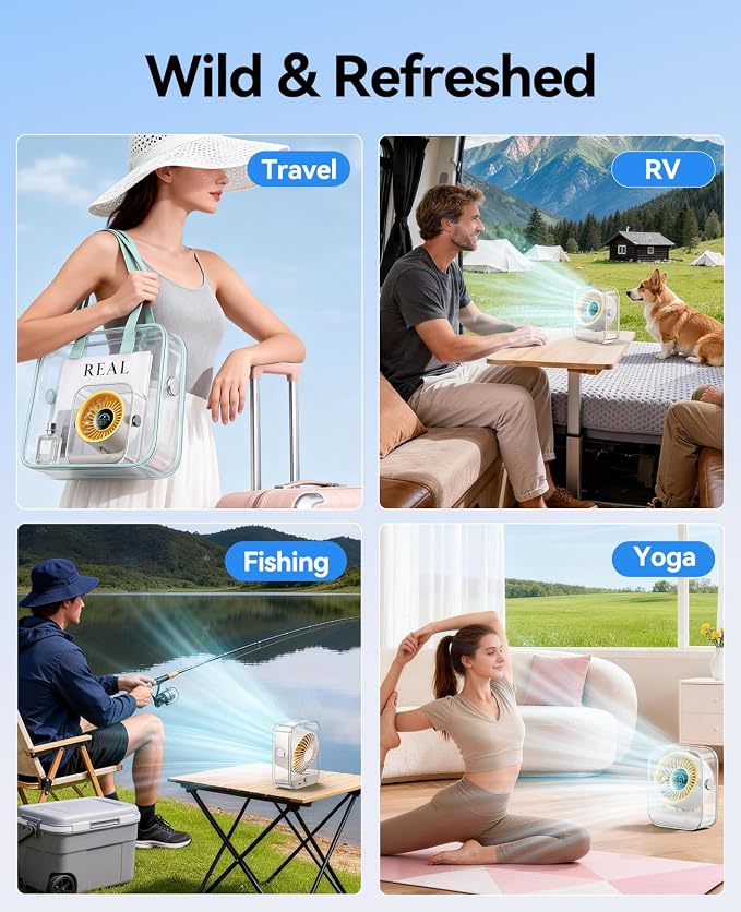 KIMMOO USB Desk Fan, Quiet Table Fan - Image 9