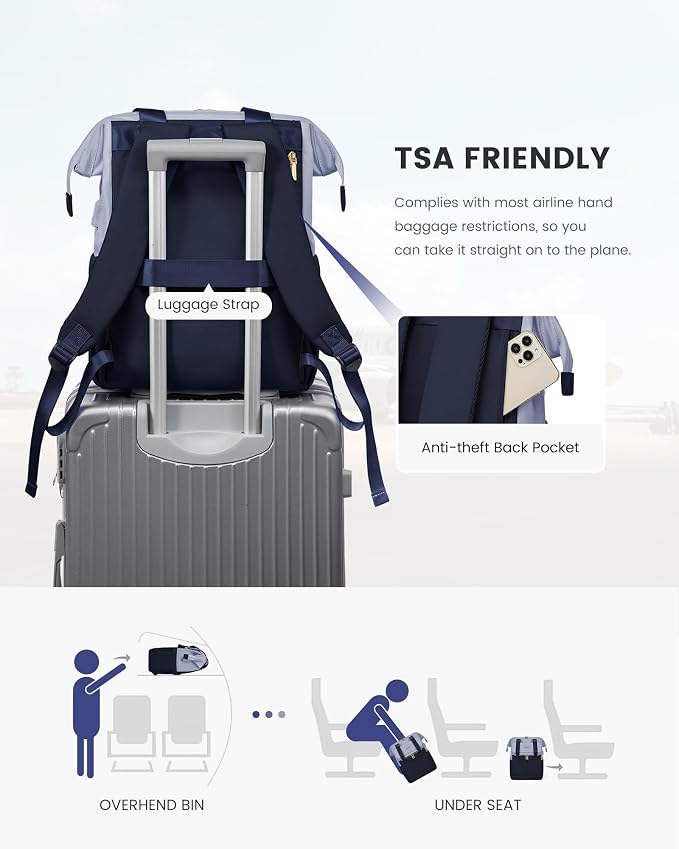 LOVEVOOK Laptop Backpack for Women, 15.6 Inch Work Laptop Bag - Image 5