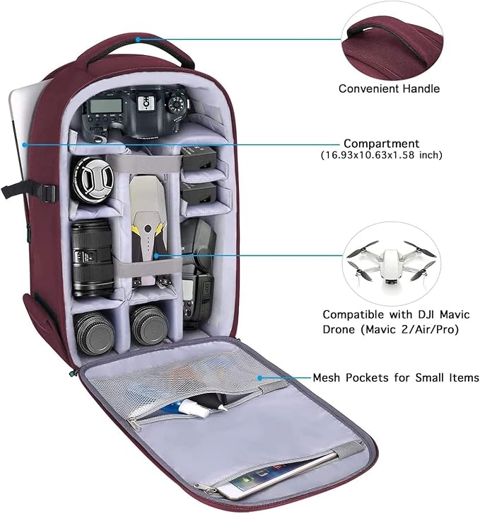 MOSISO Camera Backpack, DSLR/SLR/Mirrorless Photography Camera Bag 15-16 inch - Image 2