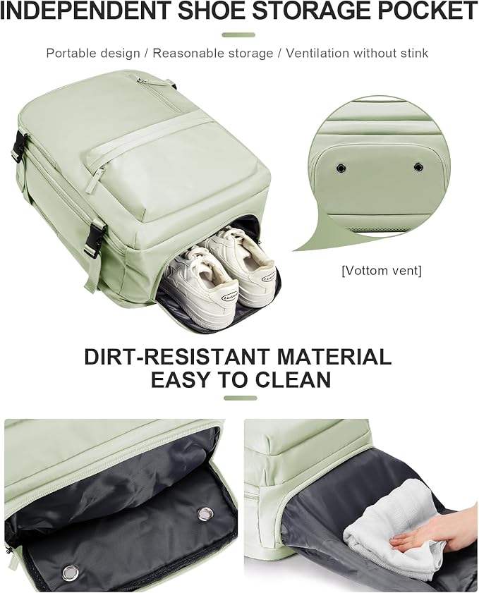 WONHOX Large Travel Backpack Carry on Flight Approved Laptop Work Business - Image 6