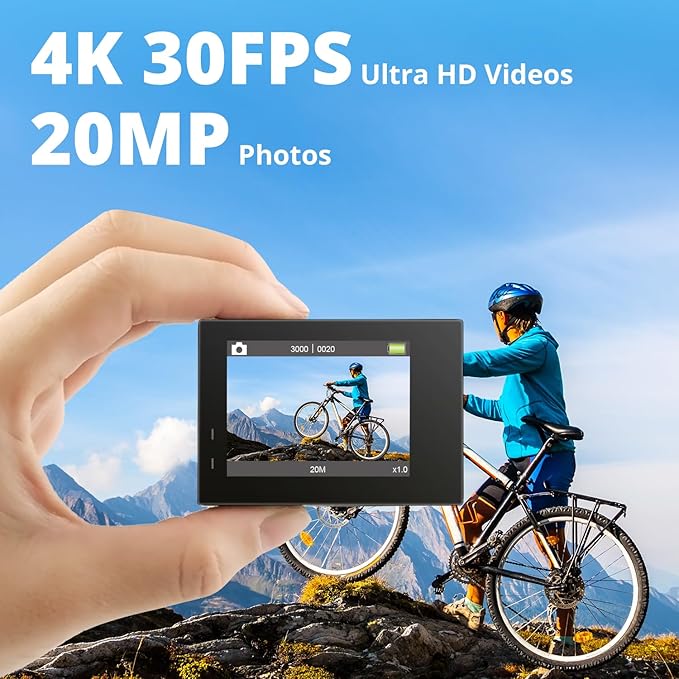 AKASO Brave 4 Action Camera 4K 30fps Ultra HD WiFi Sport Cameras - Image 2