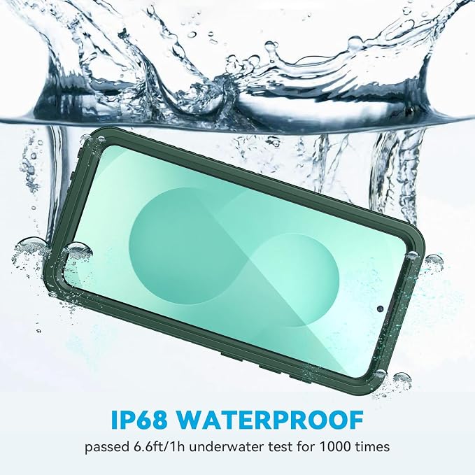 Lanhiem for Samsung Galaxy S25 Case, IP68 Waterproof Dustproof, Built-in Screen - Image 2