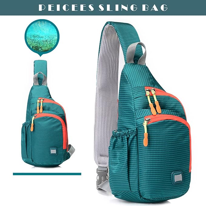 Peicees Small Sling Backpack Waterproof Unisex Shoulder Bag Chest Crossbody - Image 3