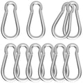 Carabiner, Heavy Duty Galvanized Steel Spring Snap Hook Carabiner Clips by High-PQ