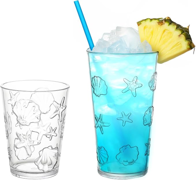 KLIFA- HAWAII series- 15.2 & 20.9 ounce, Sea World Acrylic Drinking Glasses by KLIFAHome