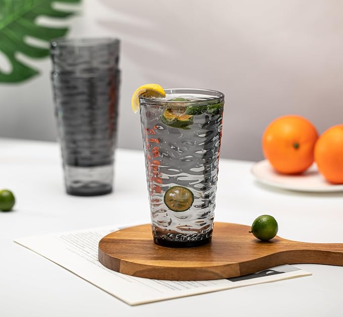 20-ounce Plastic Tumblers, Acrylic Drinking Glasses High-Balls, Shatter-Proof - Image 4