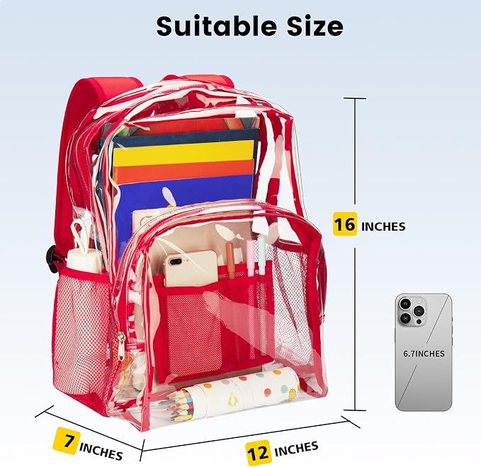 Vorspack Clear Backpack Heavy Duty PVC Transparent Backpack - Image 2