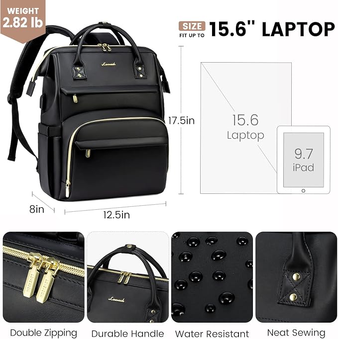 LOVEVOOK Leather Laptop Backpack - Image 5