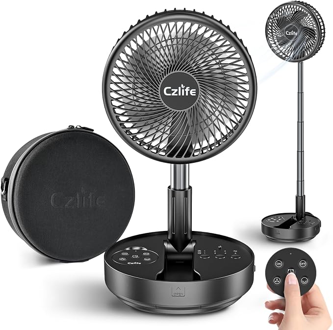 Czlife F9 Portable Fan, 10000mAh Rechargeable Battery Powered by Czlife