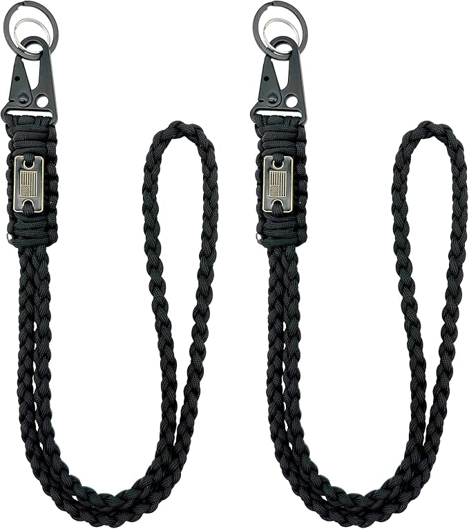 DDOUT Heavy Duty Paracord Lanyard 550 Paracord Braided Keychain by DDOUTOutdoor