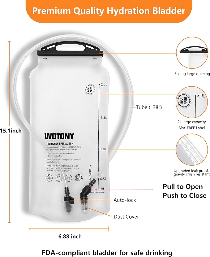 wotony Hydration Backpack with Water Bladder - Image 4
