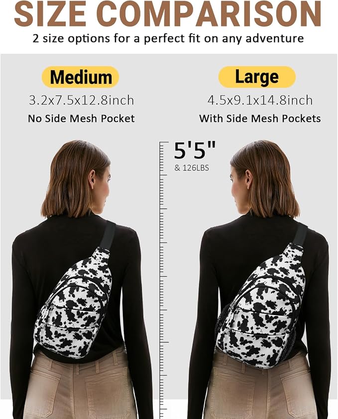 Tuwubi Crossbody Bags for Women, Sling Bag for Men, Small Hiking Backpack Anti - Image 6