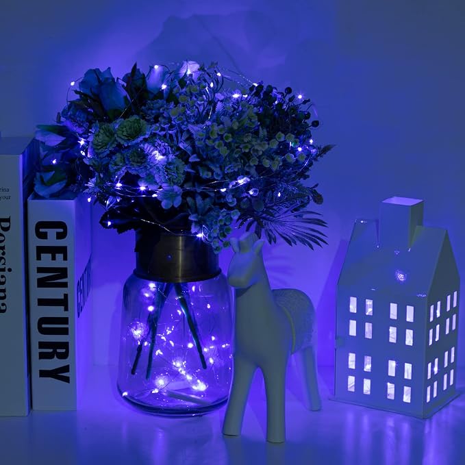12-Pack LED Fairy Lights 7 Feet Battery Powered Waterproof Silver Wire 20 Slim - Image 3