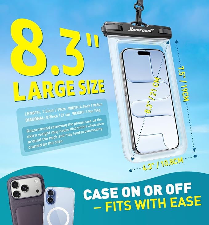 Hiearcool Waterproof Phone Pouch, Waterproof Phone Case - Image 3