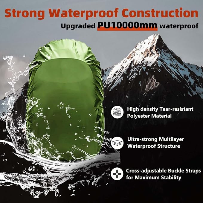 Frelaxy Waterproof Backpack Rain Cover, 10000mm Waterproof Level, Upgraded - Image 2