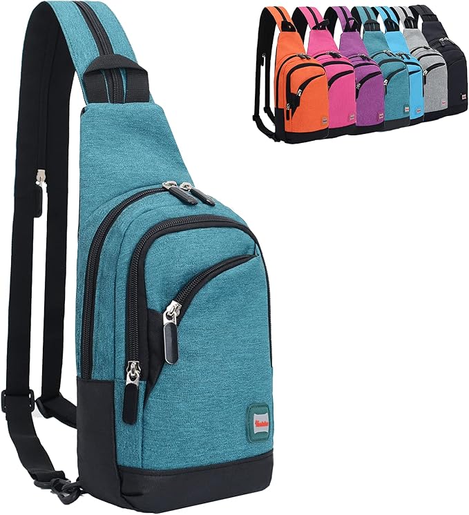 Peicees Small Sling Bag for Women Mens Convertible Crossbody Backpack Shoulder by Peicees