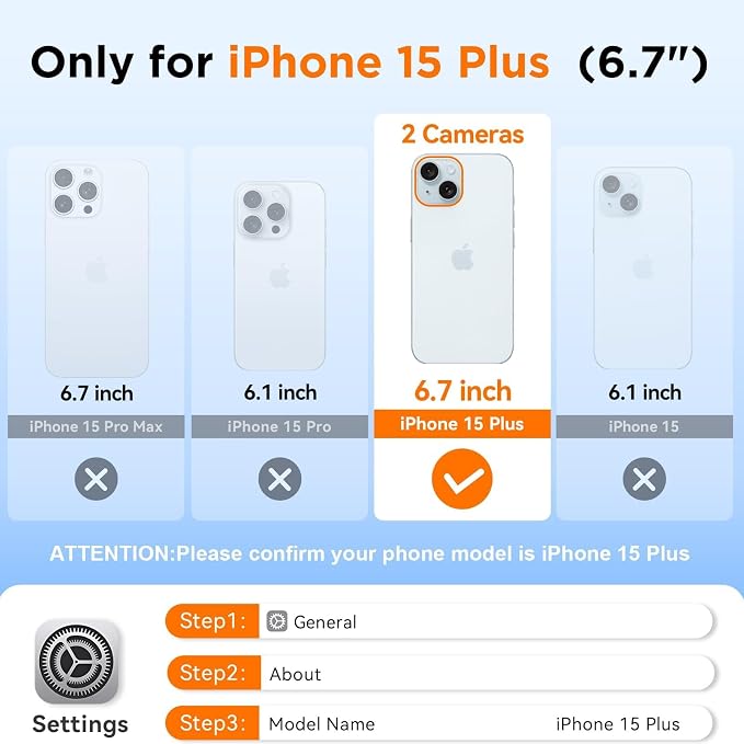 WIFORT for iPhone 15 Plus Waterproof Case, 360 Full Body Sealed Protection - Image 3