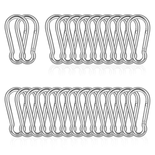 30PCS M6 Heavy Duty Carabiner Clip, 2.36Inch Snap Hook Quick Link Small by XHAMXE