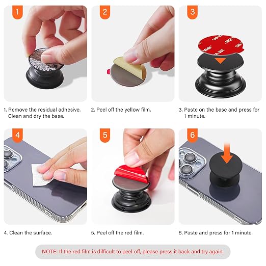 APPS2Car 3M Adhesive Pads-2pcs 70mm Round & 6pcs 35mm Round, 70mm Dashboard Pad - Image 6