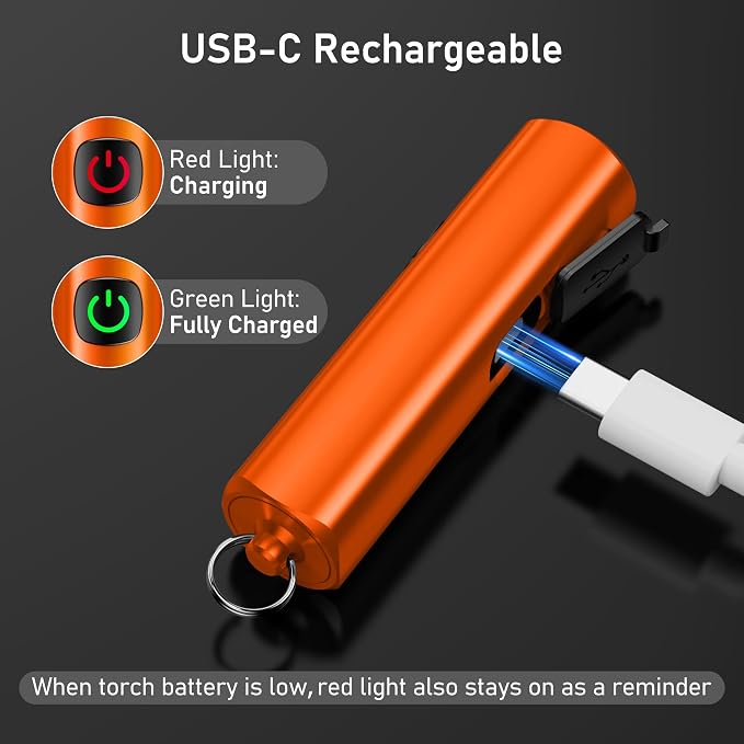 Blukar Rechargeable EDC Flashlight, Mini Keychain Flash Light - Image 6
