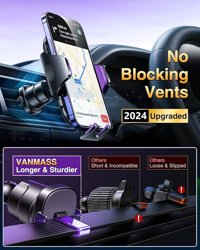 VANMASS Car Phone Holder Cell Phone Mount - Image 6