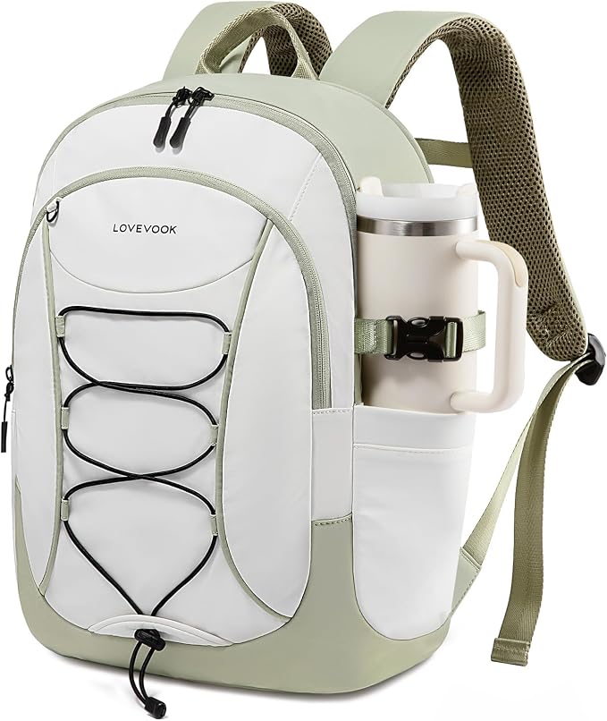 LOVEVOOK Mens Backpack with Giant Tumbler Holder Pocket, 18 Inch Everyday by LOVEVOOK
