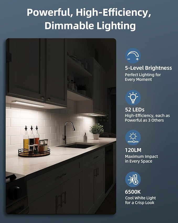 Under Cabinet Lights, Motion Sensor Light Indoor, Wireless Closet Lights - Image 2