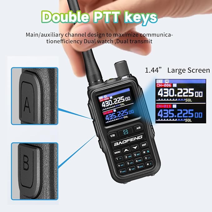 BAOFENG UV5RMINI Two Way Radio NOAA Weather Radio Dual PTT 999CH Survival APP - Image 6