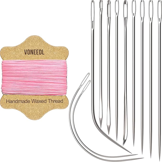 Upholstery Repair Kit: Waxed Sewing Thread & Heavy Duty Needles by VONEEDL