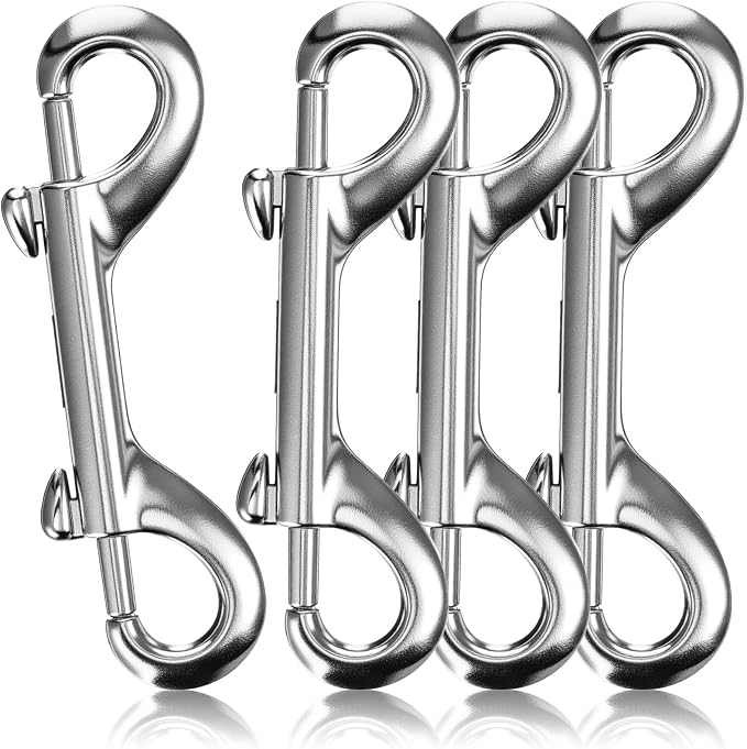 4 PCS Snap Hooks, 3.5 Inch Double Ended Snap Hooks Multipurpose Carabiners by Unknown