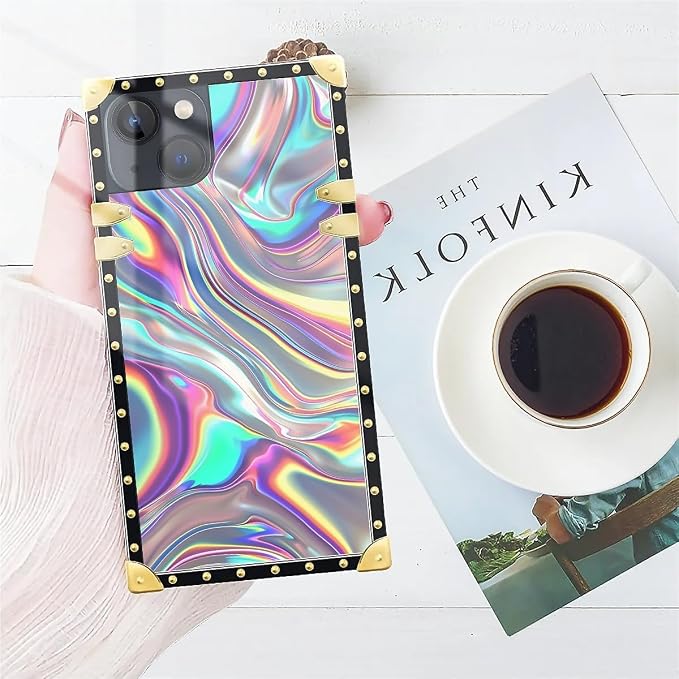 Compatible with iPhone 13 Case, Holographic Abstract Iridescent Textures Luxury - Image 7