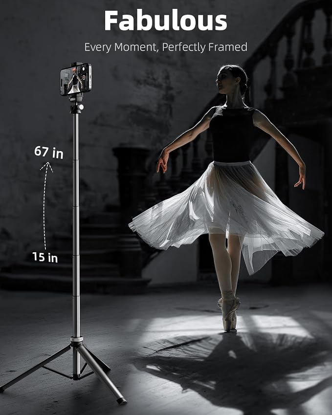 EUCOS Metal 67" iPhone Tripod Stand - Image 2