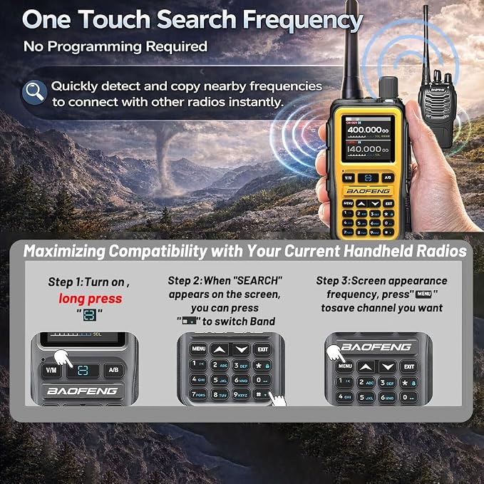 BAOFENG UV-5R Mini Ham Radio: Long Range Handheld Two Way Radio - Image 5
