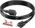 16/3 Short Extension Cord 3 FT, Indoor 3 Prong Power Cable, Suitable by Skrizcable