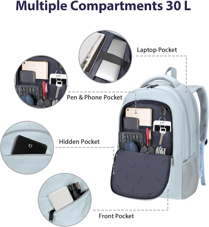 MATEIN Laptop Backpack 17 Inch, Womens Large Work Commute Backpack - Image 5