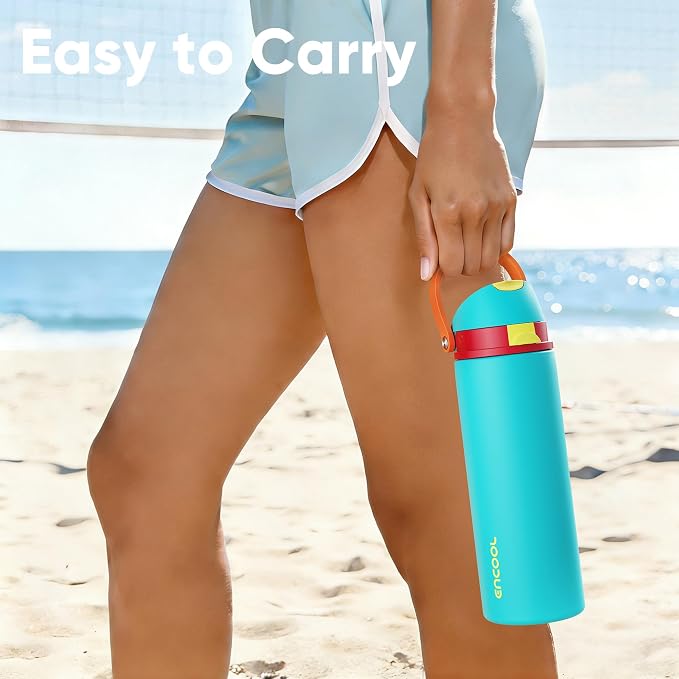 Insulated Water Bottle with Straw - Image 2