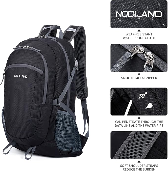 NODLAND Light Weight Packable Backpack - Image 4