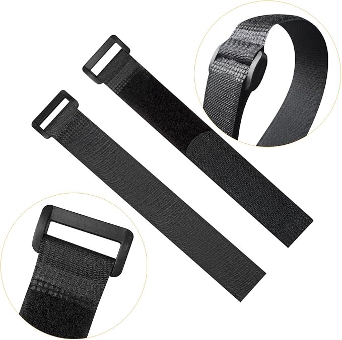 YiwerDer 8 Inch Hook and Loop Straps Reusable Fastening Cable Strap, Durable - Image 3