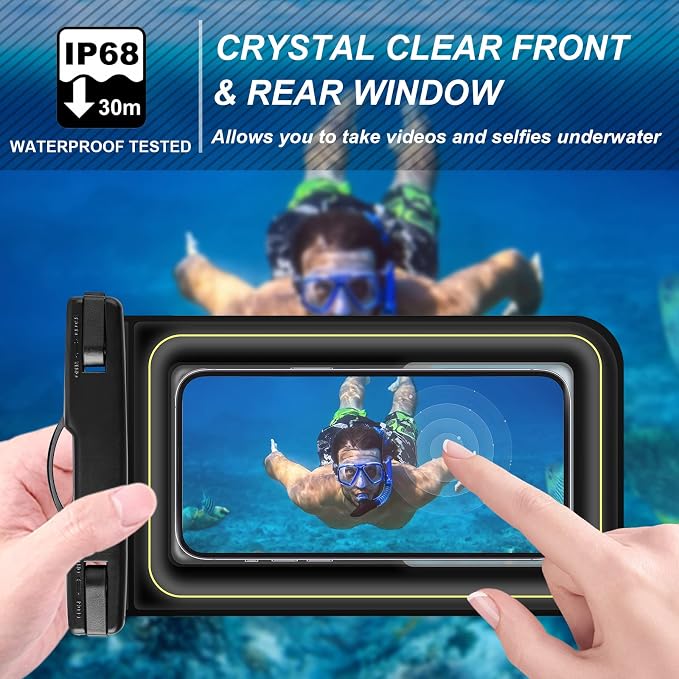 Large Waterproof Phone Pouch Floating, Phone Case Friendly, IP68 Waterproof - Image 3