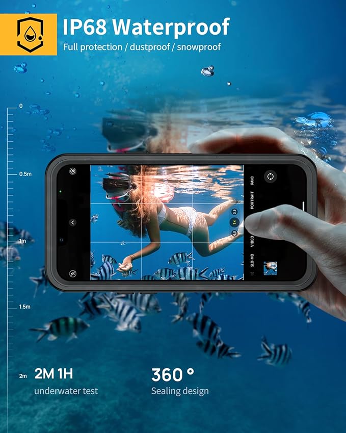 Lanhiem Magnetic for iPhone 14 Pro Max Case, Waterproof Dustproof Case - Image 3